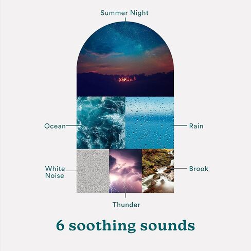 Homedics Sleep Better Portable Sound Machine, Night Light,12 Soothing Sounds Including White Noise, Rain, and Thunderstorm, Ultra-Portable Design, Auto-Off Timer, Ideal for Travel & Baby Sleep, Cream in Kuwait
