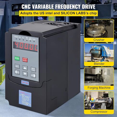 220 فولت 3 كيلو وات VFD محرك التردد المتغير CNC VFD محول محرك العاكس لآلة طحن جهاز التوجيه CNC التحكم في سرعة محرك المغزل (3KW VFD) in Kuwait