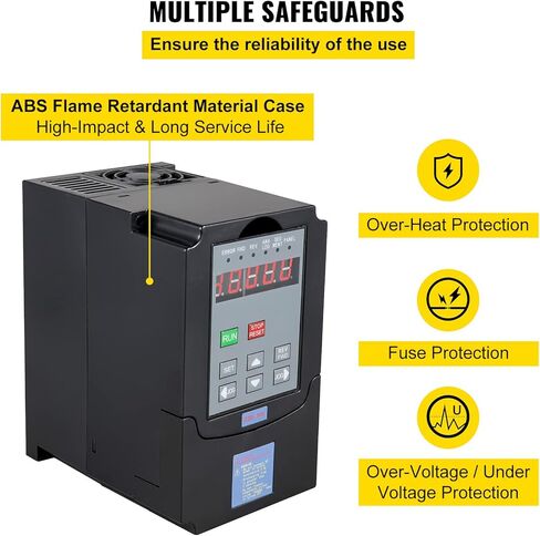 220 فولت 3 كيلو وات VFD محرك التردد المتغير CNC VFD محول محرك العاكس لآلة طحن جهاز التوجيه CNC التحكم في سرعة محرك المغزل (3KW VFD) in Saudi Arabia