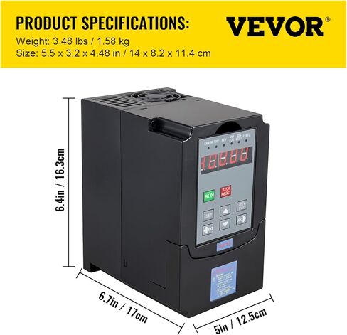 220 فولت 3 كيلو وات VFD محرك التردد المتغير CNC VFD محول محرك العاكس لآلة طحن جهاز التوجيه CNC التحكم في سرعة محرك المغزل (3KW VFD) in Saudi Arabia