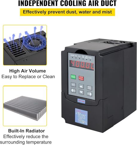 220 فولت 3 كيلو وات VFD محرك التردد المتغير CNC VFD محول محرك العاكس لآلة طحن جهاز التوجيه CNC التحكم في سرعة محرك المغزل (3KW VFD) in Kuwait