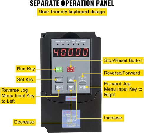 220 فولت 3 كيلو وات VFD محرك التردد المتغير CNC VFD محول محرك العاكس لآلة طحن جهاز التوجيه CNC التحكم في سرعة محرك المغزل (3KW VFD) in Kuwait