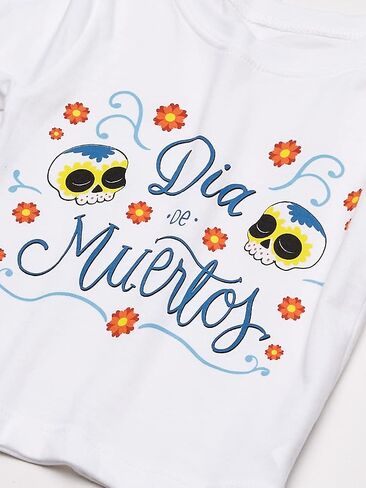 تي شيرت بأكمام طويلة - الجودة والحب - مجموعة Día de Los Muertos باللون الأبيض in Saudi Arabia