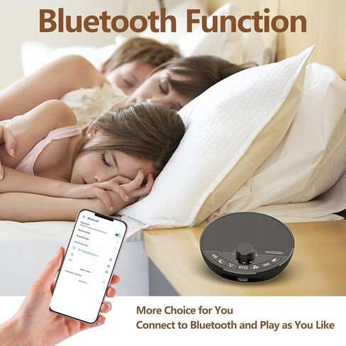 Portable White Noise Sound Machine with 18 Sleep Sounds, Battery Powered Bluetooth Function Knob Volume Control Sleep Timer, Travel White Noise Machine for Sleeping Adults Baby(Pink) in Saudi Arabia