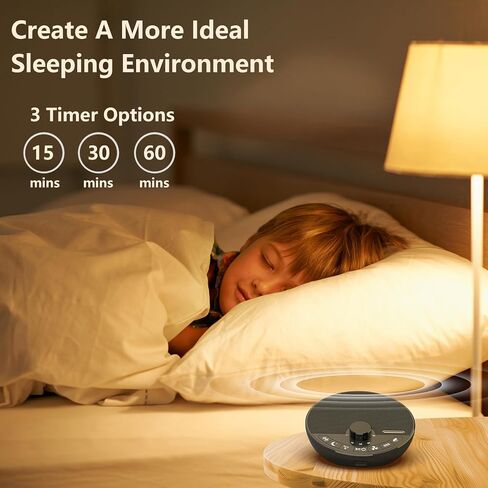 Portable White Noise Sound Machine with 18 Sleep Sounds, Battery Powered Bluetooth Function Knob Volume Control Sleep Timer, Travel White Noise Machine for Sleeping Adults Baby(Pink) in Saudi Arabia