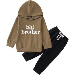 Ritatte Big Brother Outfit Toddler Baby Boys Big Brother Hoodie Sweatshirt Pant Sweatsuit Set Casual Fall Winter Clothes