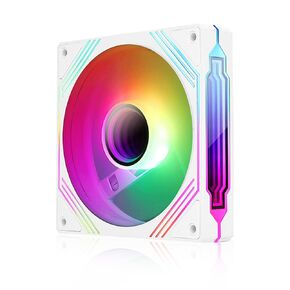 Jungle Leopard Prism 140mm ARGB Case Fan,Infinity Mirror Light Effect Design Cooling Fan, 140mm CPU PWM Fan 1600RPM 74.26CFM 2.13MMH20 HDB Bearing for PC Case&CPU Cooler