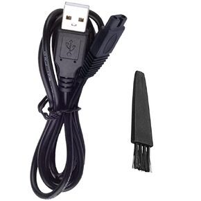 Shaver Charger for SOLO Men's Rechargeable Full Body Hair Trimmer Replacement Electric Shaver Charging Cable 5V USB Charger with Cleaning Brush
