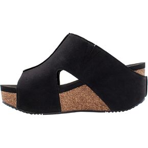 VOLATILE Womens Cassatt Casual Sandals Casual Mid Heel 2-3" - Black
