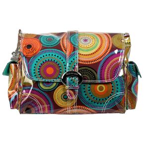 Kalencom Laminated Buckle Bag, Tequila