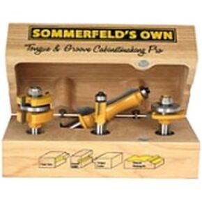 Sommerfeld's Tongue & Groove Cabinetmaking set plus Mitered Molding bit.1/2-Inch Shank For Cabinet Doors