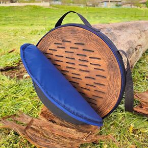 Sound Therapy Tool "Water-Fall Disk" 20 inch | Powerful Ocean Sound | Wooden Rain Drum | Long and Soft Relaxing Sound | 100% Handmade from Natural Wood
