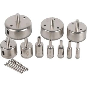 14Pcs set 3-70mm Drill Bits Coated Hole Saw Cutter for Glass Porcelain Tiles Marble, Granite,Hole Saw