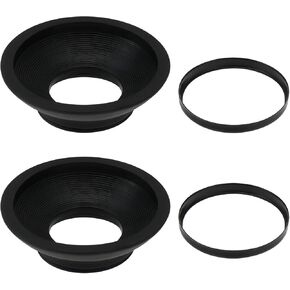 2pcs DK-19 Rubber Replacement Eyepiece Eyecup DK-19 Rubber Camera Eyepiece Compatible with Nikon D2 D3 Df D4 D700 D800E D810 F6 F5 Cameras, Black
