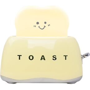 Cute Cartoon Toaster Night Light Table Lamp Desktop Lighting Ornaments Nursery Kids Toys LED Nightlight Gifts Bedroom Decor Green