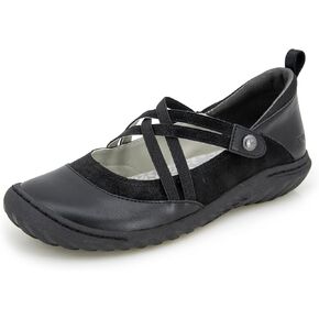 JBU Women's Rome Comfort Casual Classic Cross Strap Mary Jane Flats Fashion Shoes