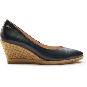 VISCATA Roses Espadrille Leather Wedges Spain Handmade 2 ½" Heel Women's Pumps with Soft, Premium Leather Upper and 100% Natural Jute Midsole for All Occasions: Casual, Work, Party