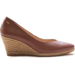 VISCATA Roses Espadrille Leather Wedges Spain Handmade 2 ½" Heel Women's Pumps with Soft, Premium Leather Upper and 100% Natural Jute Midsole for All Occasions: Casual, Work, Party