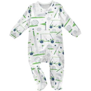 Dussdil Baby One-Piece Footies Newborn Rompers Pajamas Cotton Footed Pjs for Sleep Play Boys Girls