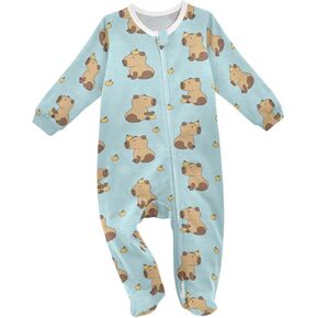 Dussdil Baby One-Piece Footies Newborn Rompers Pajamas Cotton Footed Pjs for Sleep Play Boys Girls