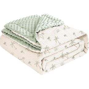 بطانيات كونسي للأطفال للجنسين الأولاد والبنات، بطانيات مينكي فائقة النعومة لغرف الأطفال مع مقدمة من قطن الموسلين وظهر من الصوف المنقط، أغطية سرير مطبوعة لحديثي الولادة in Kuwait