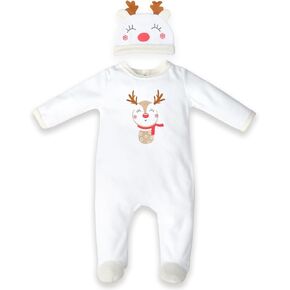 Newborn Unisex Baby Fall/Winter Footie Long Sleeve Romper Festival Clothes for Halloween Christmas