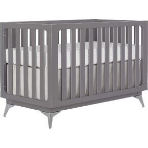 سرير الأطفال القابل للتحويل Dream On Me Harper 4 في 1 باللون الرمادي العاصف، وGreenguard Gold، ومعتمد من JPMA، و3 إعدادات لارتفاع المرتبة in Kuwait