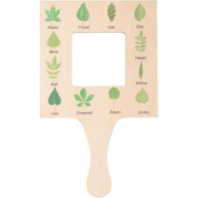 SEWACC Nature Identification Guide Tools Nature Guide Finder Frame Wooden Double Sided Nature Viewfinder Outdoor Identification Guide Leaf Cloud Viewer 0.5cm Tool Nature Wood Viewer