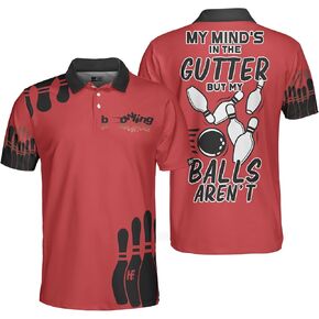 HYPERFAVOR Smart Bowling Polo Shirts for Men- Bowling Shirts for Men - Bowling Shirts Short Sleeve Polo Set 3