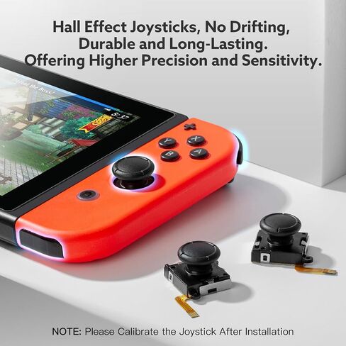 BRONAL Hall Effect Joystick, Joycon Joystick Replacement, No Drift, Replacement Joystick Analog Thumb for Switch JoyCon, Switch OLED & Switch Lite Right/Left Stick (2pcs with Repair Kit) in Saudi Arabia