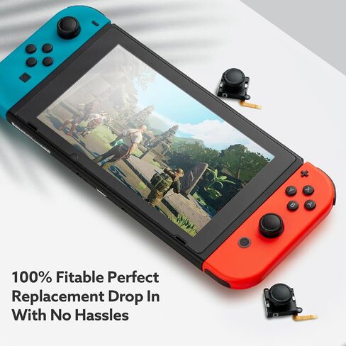 BRONAL Hall Effect Joystick, Joycon Joystick Replacement, No Drift, Replacement Joystick Analog Thumb for Switch JoyCon, Switch OLED & Switch Lite Right/Left Stick (2pcs with Repair Kit) in Saudi Arabia