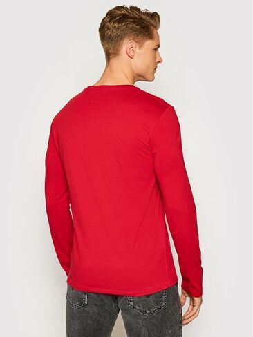 GUESS Men's Crewneck Long Sleeve Original Logo Tee in Saudi Arabia