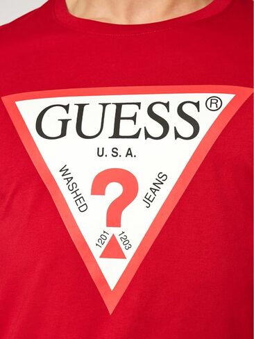 GUESS Men's Crewneck Long Sleeve Original Logo Tee in Saudi Arabia