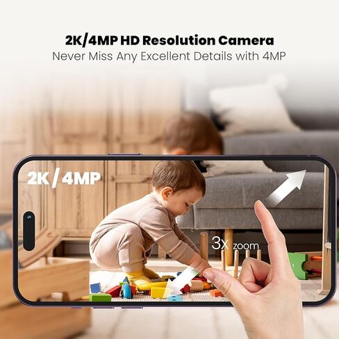 جهاز مراقبة الطفل من ليتوكام، كاميرا فيديو عالية الدقة 4 ميجابكسل للأطفال مع رؤية ليلية، التهويدات، كشف البكاء، كشف الحركة، مستشعر درجة الحرارة والرطوبة، التحدث في اتجاهين، التحكم في التطبيق in Kuwait