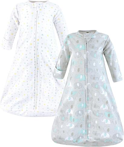 Hudson Baby Unisex Baby Cotton Long-sleeve Wearable Sleeping Bag, Sack, Blanket in Saudi Arabia