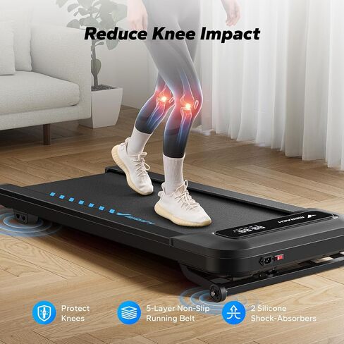 MERACH Under Desk Treadmill,Walking Pad Treadmill 3 in 1 for Home/Office with 265lb Capacity, 2.75HP Portable Walking Treadmill with Magnetic Remote Control, LED Display, Portable Handle in Saudi Arabia