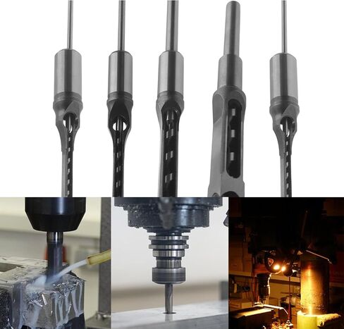 Square Hole Drill Bits Woodworking Square Drill Bits Set，SAFYY Wood Mortising Chisel Countersink Bits，Sharp Hardness Durable Steel Square Hole Drill Bits Set for Woodworking-18mm in Kuwait