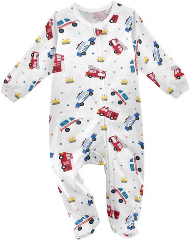 Dussdil Baby قطعة واحدة من ملابس القدم لحديثي الولادة، بيجامة قطنية للقدمين للنوم واللعب للأولاد والبنات in Saudi Arabia