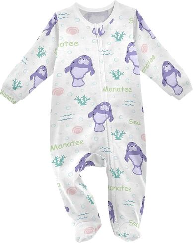 Dussdil Baby قطعة واحدة من ملابس القدم لحديثي الولادة، بيجامة قطنية للقدمين للنوم واللعب للأولاد والبنات in Saudi Arabia