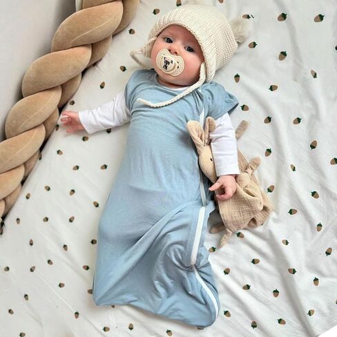 SIMYJOY Summer Sleep Sack 0-6 Months, 0.5 TOG Rayon Made From Bamboo Sleep Sack Lightweight Soft Toddler Wearable Blanket, Classic Gray in Saudi Arabia