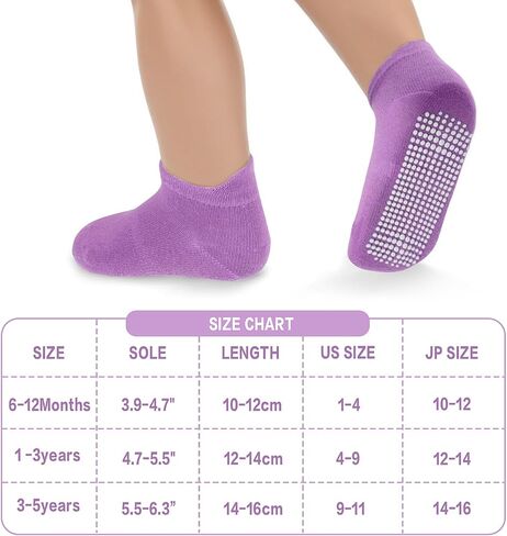 Lusofie 6 قطعة جوارب للأطفال بقبضة غير قابلة للانزلاق جوارب للكاحل للأولاد والبنات حديثي الولادة جوارب للأطفال أساسيات الطفل من 0 إلى 5 سنوات in Saudi Arabia