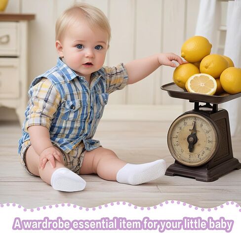 Lusofie 6 قطعة جوارب للأطفال بقبضة غير قابلة للانزلاق جوارب للكاحل للأولاد والبنات حديثي الولادة جوارب للأطفال أساسيات الطفل من 0 إلى 5 سنوات in Saudi Arabia
