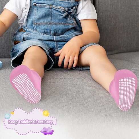 Lusofie 6 قطعة جوارب للأطفال بقبضة غير قابلة للانزلاق جوارب للكاحل للأولاد والبنات حديثي الولادة جوارب للأطفال أساسيات الطفل من 0 إلى 5 سنوات in Saudi Arabia