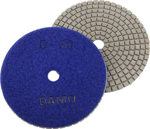 DAMO Diamond Polishing Pads 4 inch Dry Set of 7 + Back Holder for Marble Granite Concrete Countertop Floor in Kuwait