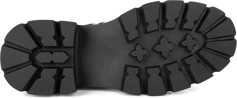Eldof Women's Combat Boots Ankle Booties Lace Up Platform Lug Sole Chunky Low Heel Buckle Goth Motorcycle Boots for Women Side Zipper 2 Inches in Saudi Arabia