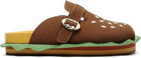 Burger Clogs for Womens Suede Leather Mules Cork Footbed Sandals Comfort Potato Shoes with Arch Support Boston Clogs in Saudi Arabia