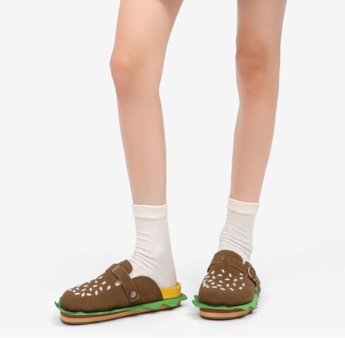 Burger Clogs for Womens Suede Leather Mules Cork Footbed Sandals Comfort Potato Shoes with Arch Support Boston Clogs in Saudi Arabia