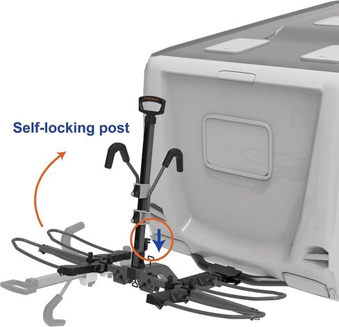 HYPERAX Volt Lift 1X Patented Lift Assisted RV Rated Hitch Mounted E Bike Rack Carrier with RAMP Up to 80lbs eBike with Up to 5" Fat Tires for RV,Motorhome,Trailer,Toad, and S.U.V in Saudi Arabia