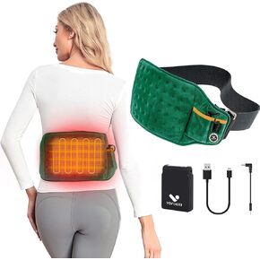 Vofuoti Cordless Heating Pad, Portable Heated Pad with Battery and 3 Heat Settings for Back Pain Relief, Abdomen Cramps
