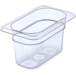 Carlisle FoodService Products Plastic Food Pan 1/9 Size 6 Inches Deep Black